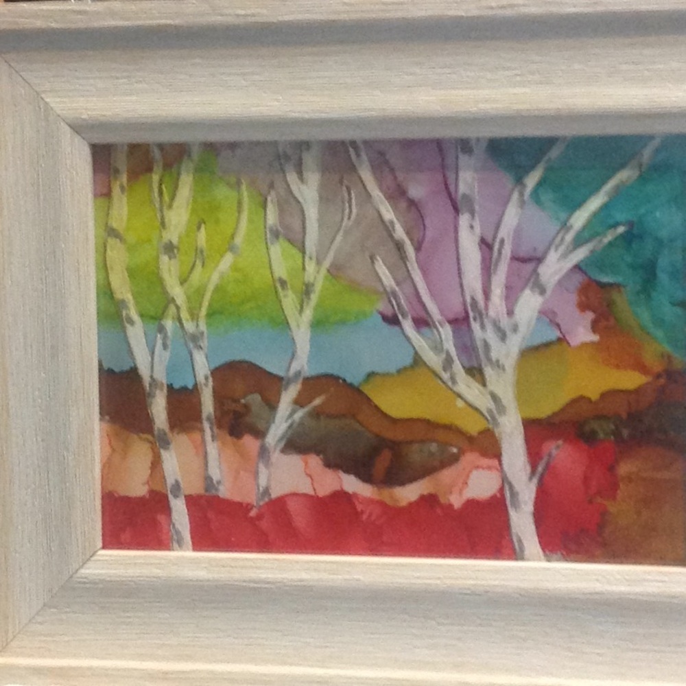 Alcohol Ink Painting. "A FALL DAY"